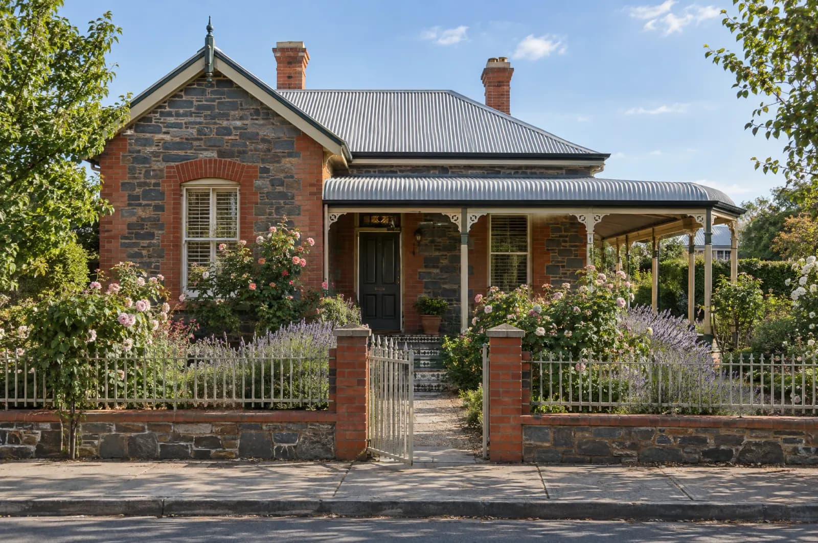 A bluestone villa with a return verandah in Adelaide